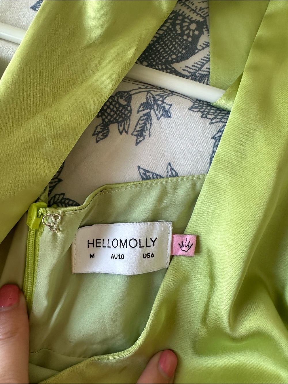 HELLO MOLLY SATIN WHIRL HALTER MAXI DRESS GREEN - Picture 4 of 4